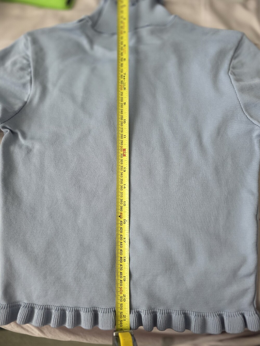 Women's Light Blue Ruffled Top - Picture 13 of 16